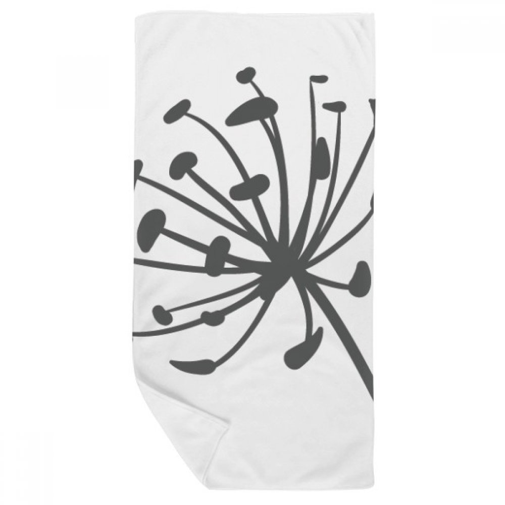 Serviette de bain motif plante pissenlit pour peaux sensibles et délicates
