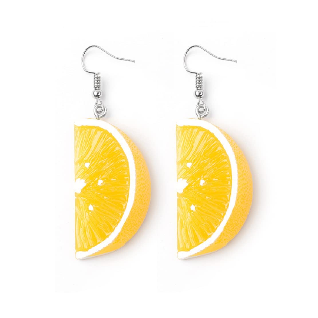 LongcreekXLemon Earrings for Women, Cute Fruit Oranges Earrings for Girls, Orange Slice Dangle Earrings Hypoallergenic, 3D Lemon Slice Drop Earrings, Tangerine Earrings Studs