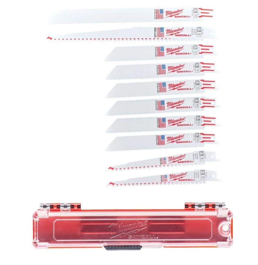 Estuche de plástico 10 hojas de sable - 10pcs Sawzall Set
