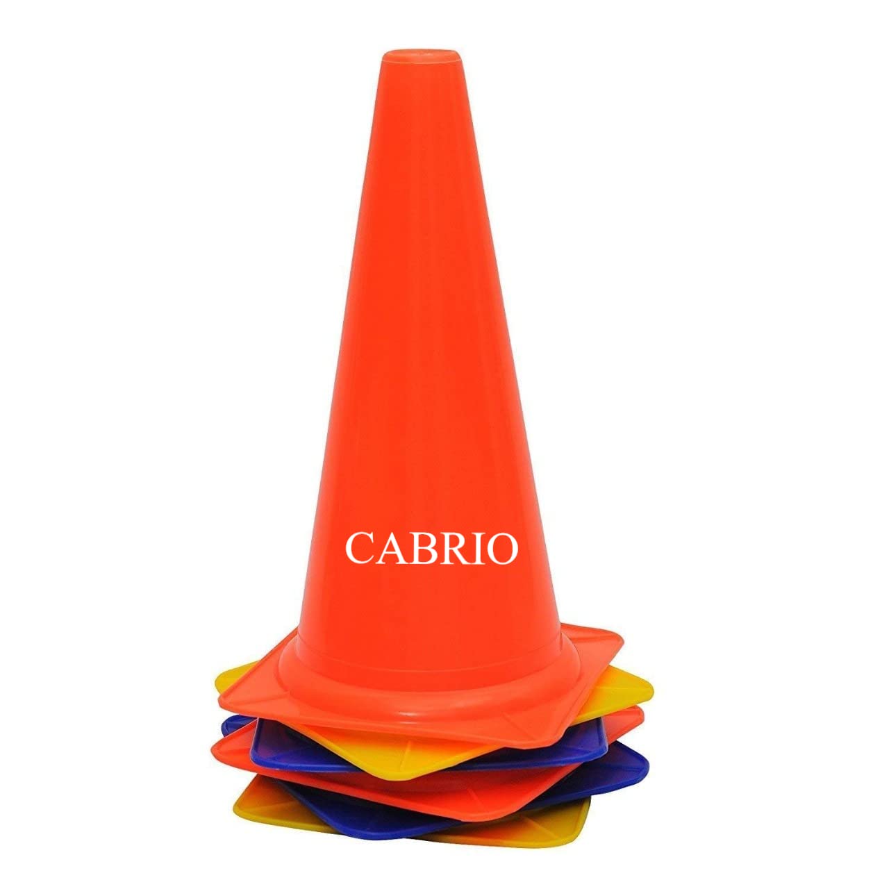 6 inch Plastic Cone Marker Set for Field Marking Equipment Football Training Saucer Cone Cricket Training Agility Cones (10)