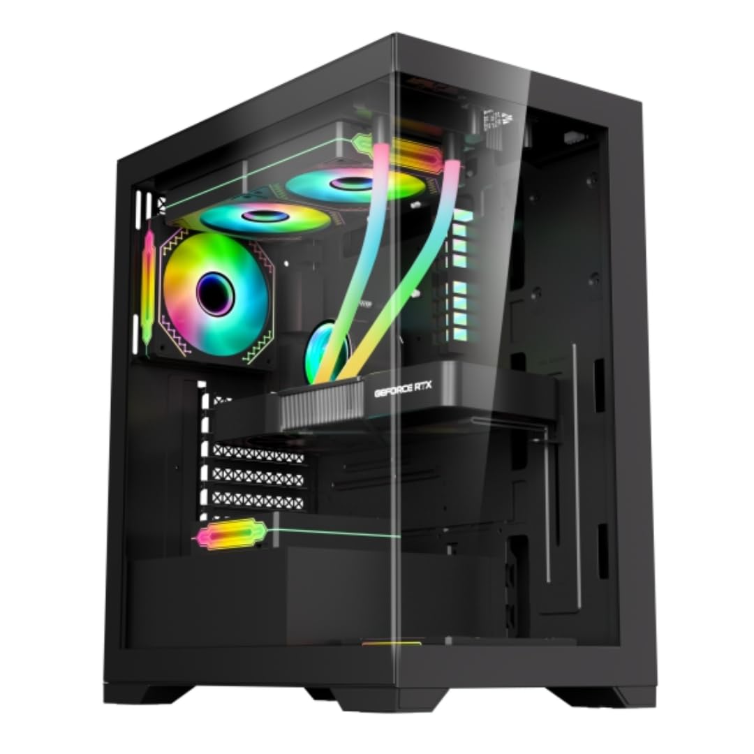 Gabinete Gamer K-Mex Aquário Poseidon CG-11G4 - Mid Tower, Portas