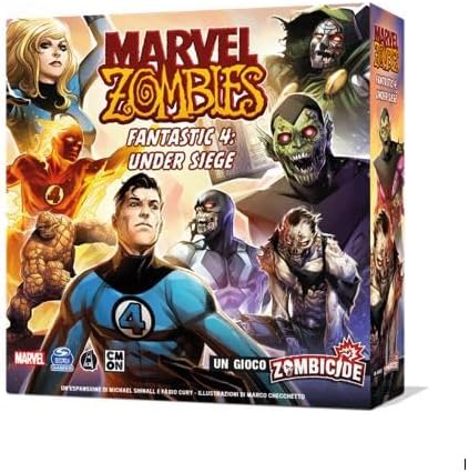 Asmodee - Marvel Zombies: Fantastic 4 - Under Siege, Board Game Expansion, 14+ Years, 1-6 Players, Italian Edition