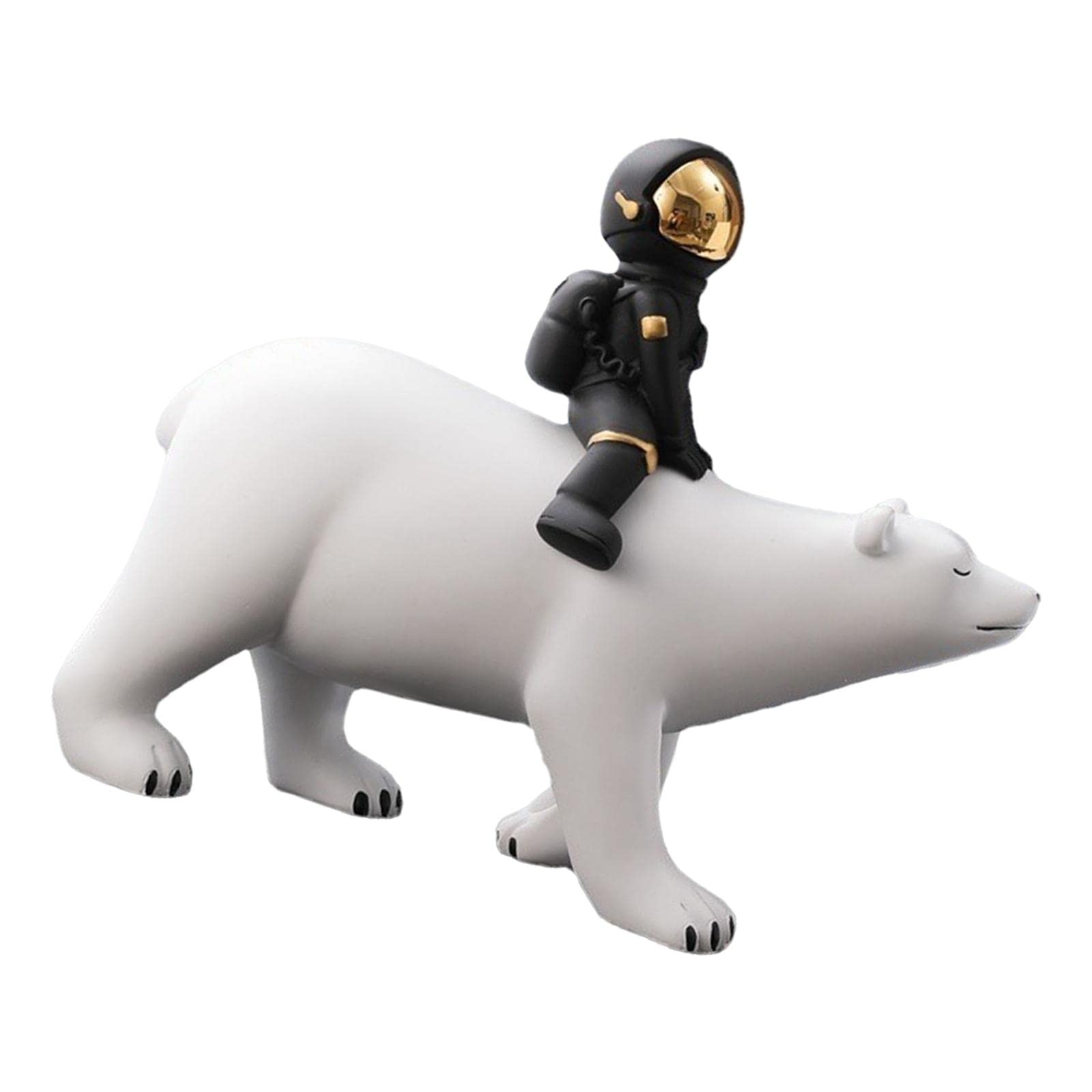 Lindas estatuas de astronauta pequeñas escultura figuras de decoración de mesa regalo de fiesta (B)
