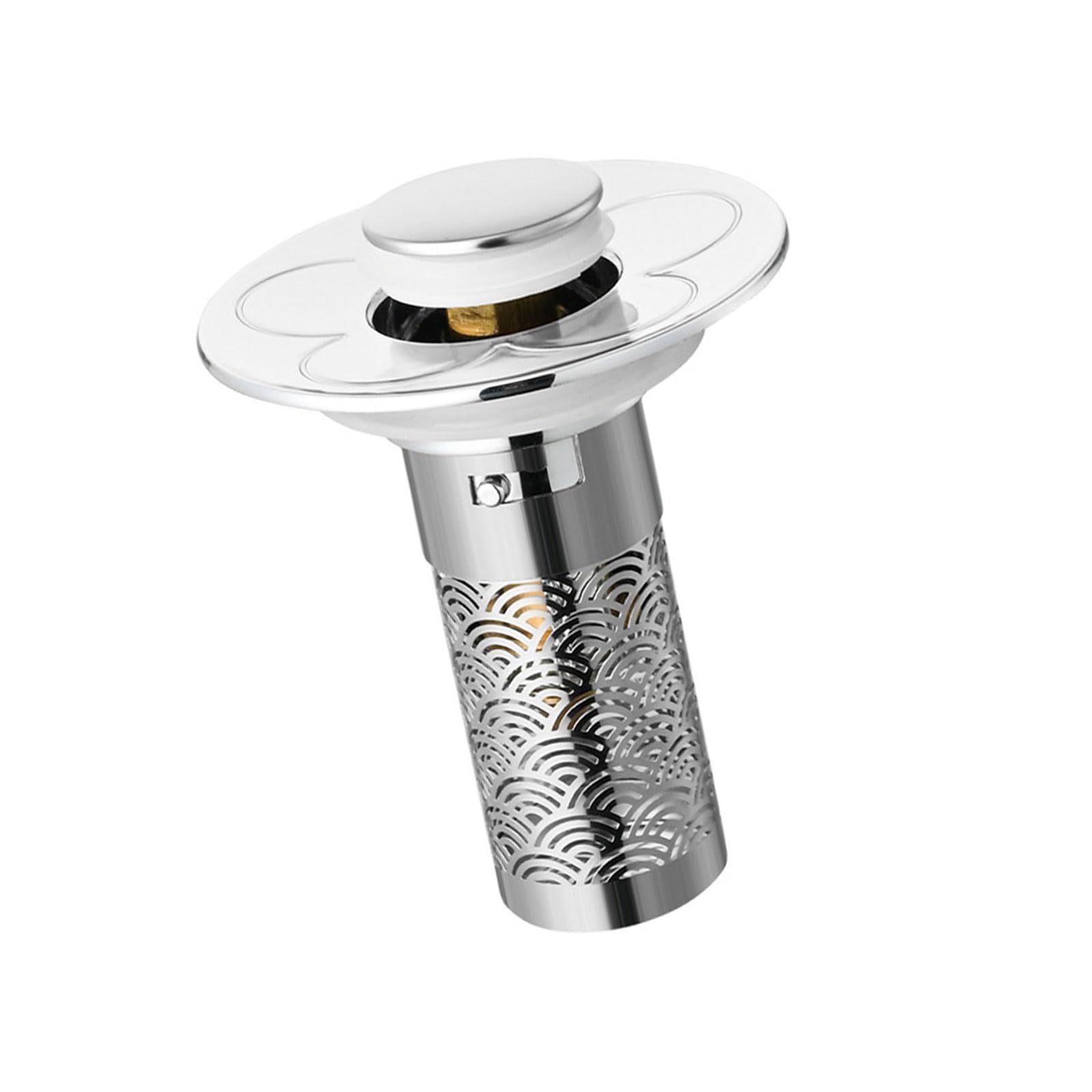 Nvoqilin C Rustless Press Type Sink Drain Outlet Against Dirty Smell Losed Enter Bathroom Kitchen Addition Kitchen Sink Obstacle