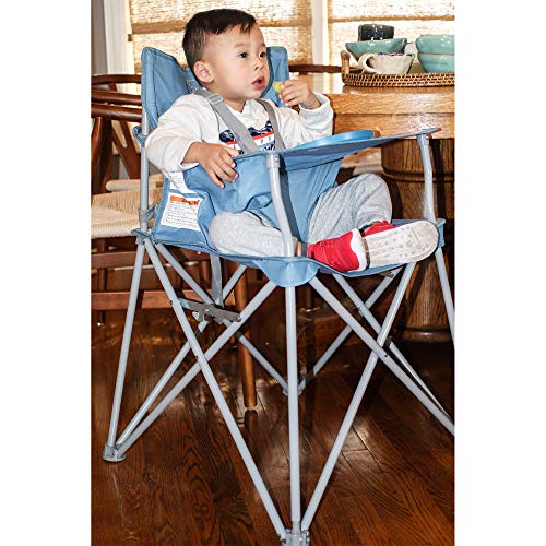 Image of ciao! baby Portable High Chair, for Travel and Camping, Slate Blue