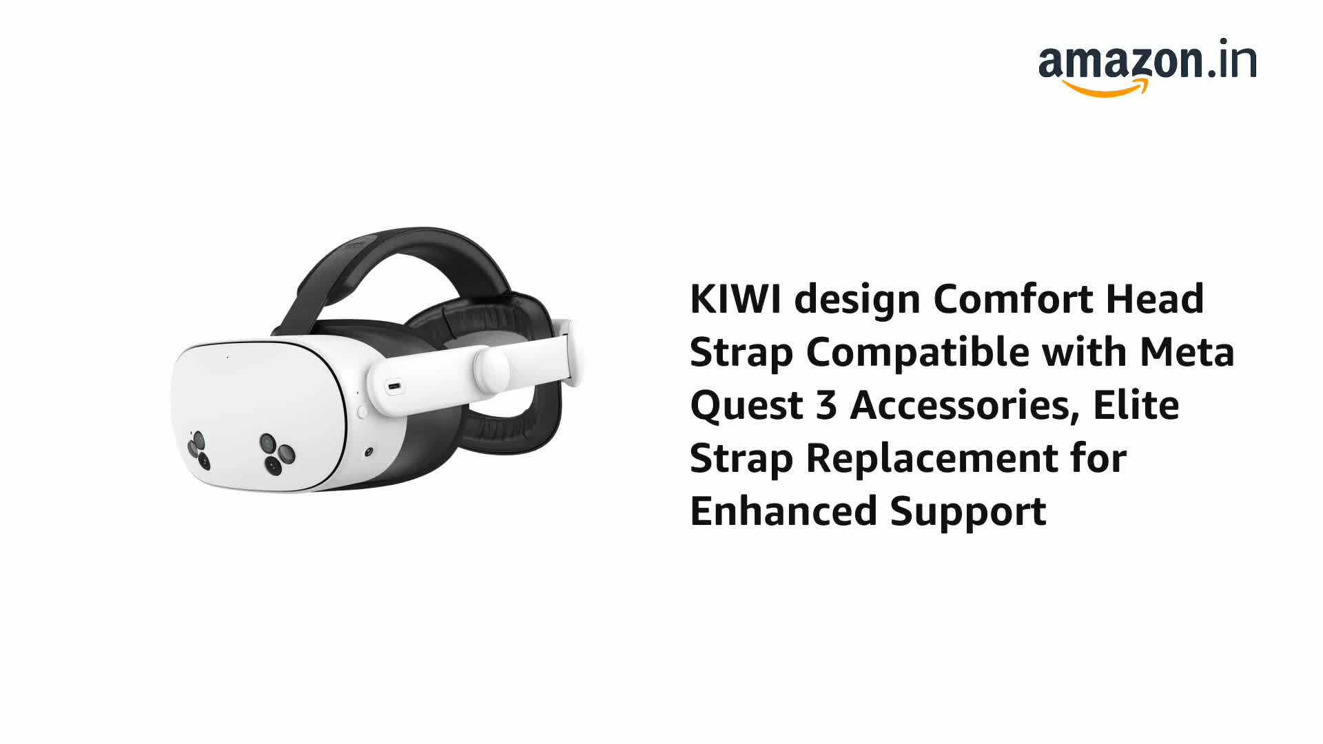 Kiwi Design Comfort Head Strap Compatible with Quest 3/Quest 3S