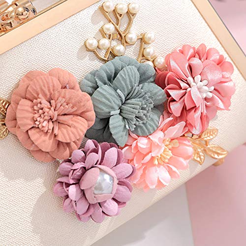 L-Cool Women'S Retro Handbag Clutches Purse Bags Flower Vintage Shoulder Bag Wedding Evening Handbag thumb #4