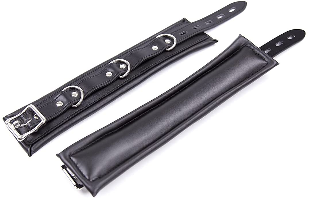 Menottes pour mains et chevilles avec barre d'écartement réglable pour bondage BDSM