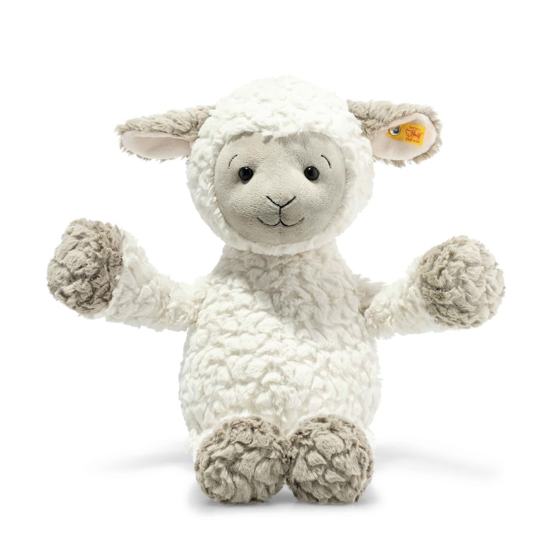 Steiff Kuscheltier Lita Lamm, Süßes Stofftier mit Kunststoffaugen, Kinder, Jungen & Mädchen, Friends, Plüschtier 45 cm, Weiß, 067099