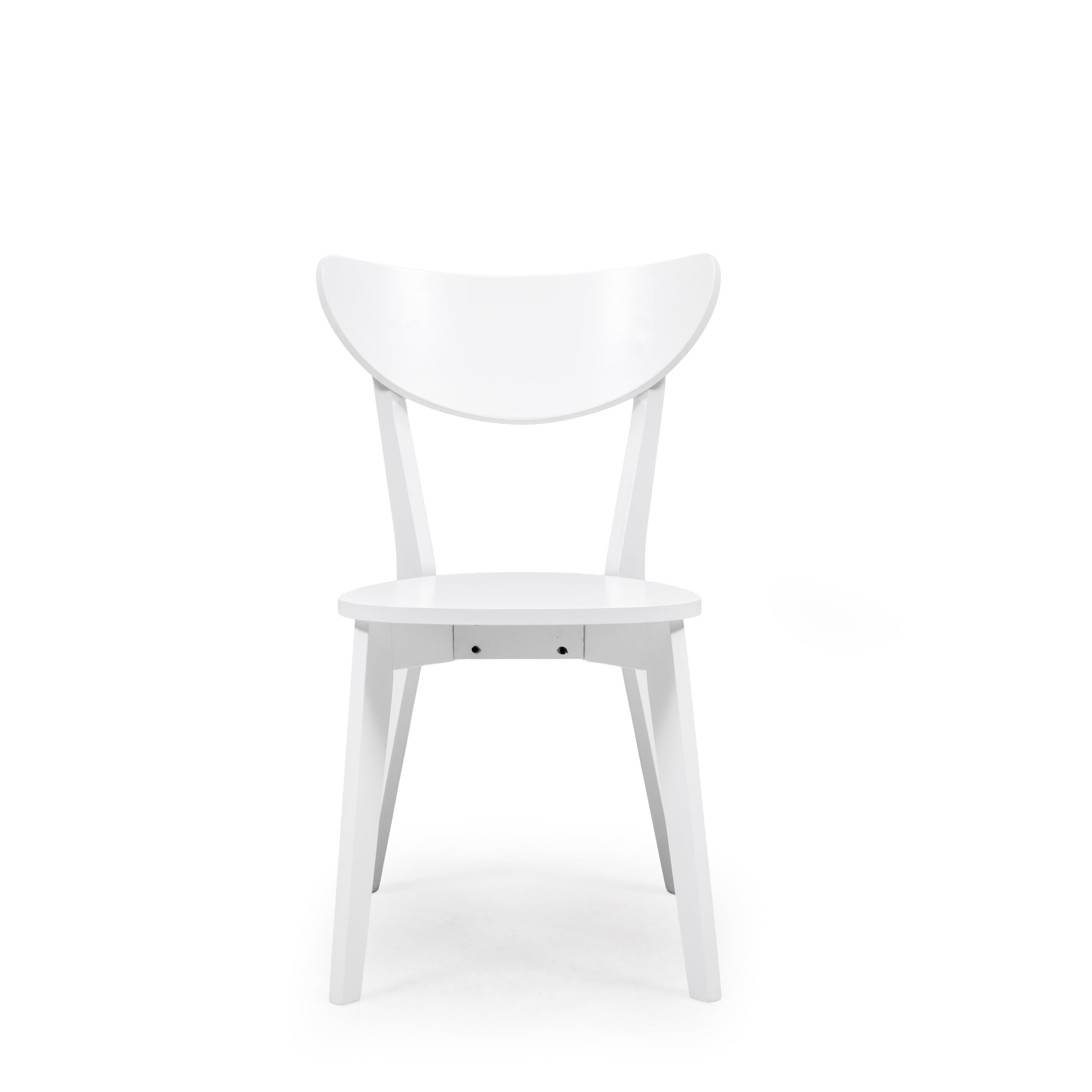 Homely®| Conjunto de Comedor Wendover con Mesa Rectangular 120x70 cm. y 4 Sillas, | Madera lacada Blanco | Estilo Nórdico-Escandinavo | Madera Maciza y MDF | Pack de mesa y sillas informal y económico