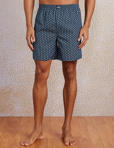 Image of Amazon Brand - Symbol Men's Cotton Printed Boxer Shorts (Combo Pack of 2) Casual | Underwear | Half Pants | Short Pant - Regular Fit with Back Pocket
