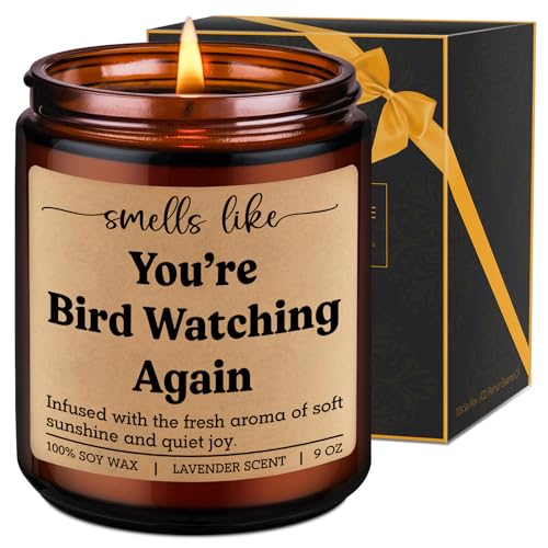 LEADO Birdwatching Candle - Bird Watcher Gifts, Birding, Bird Watching Gifts for Women, Men - Funny Christmas, Birthday Presents for Birdwatchers, Birders, Twitchers, Ornithologists, Nature Lovers