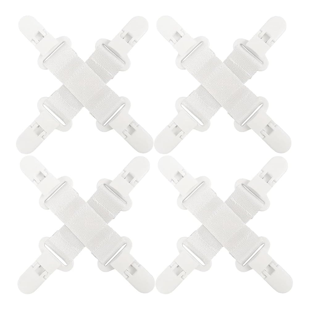 Hndhbfgrt Bed Sheet Detangler 4Pcs Keeps Bed Sheets/Duvet Covers/Blankets From Tangling, Twisting, Reduces Laundry Tangles