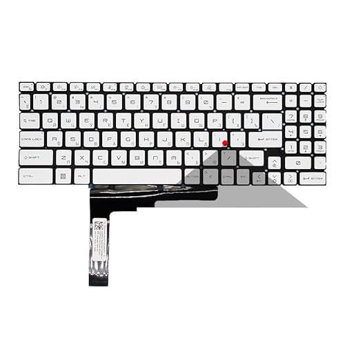 MSI GL66 GL76 GF76 GF66 GP66 MS-1582 MS-17L1 MS-17H3 Wushi 66 76 Z16 �o�b�N���C�g�t�� US ���V�A��m�[�g�p�\�R���L�[�{�[�h(RU White Backlit)