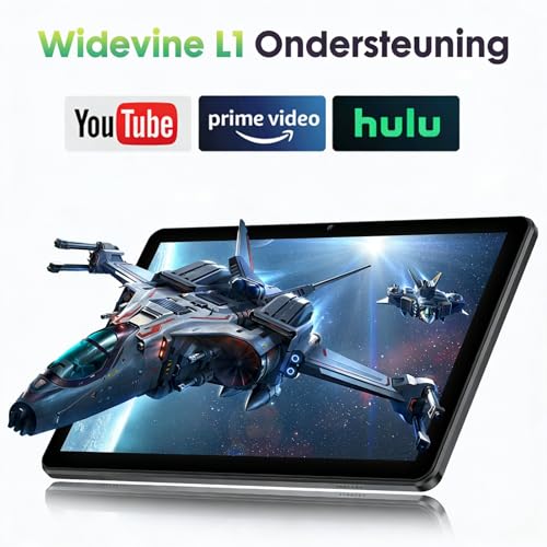 Tablet 10 Inch, Android 15 Tablet met Hoes, Octa-Core, 18GB RAM+128GB ROM+1TB Uitbreidbaar, 1280X800 HD IPS-Scherm, 5MP+8MP Dubbele Camera, 6000mAh, 5G+2,4G WiFi, BT5,0, Widevine L1, GPS, Zwart - Afbeelding 5