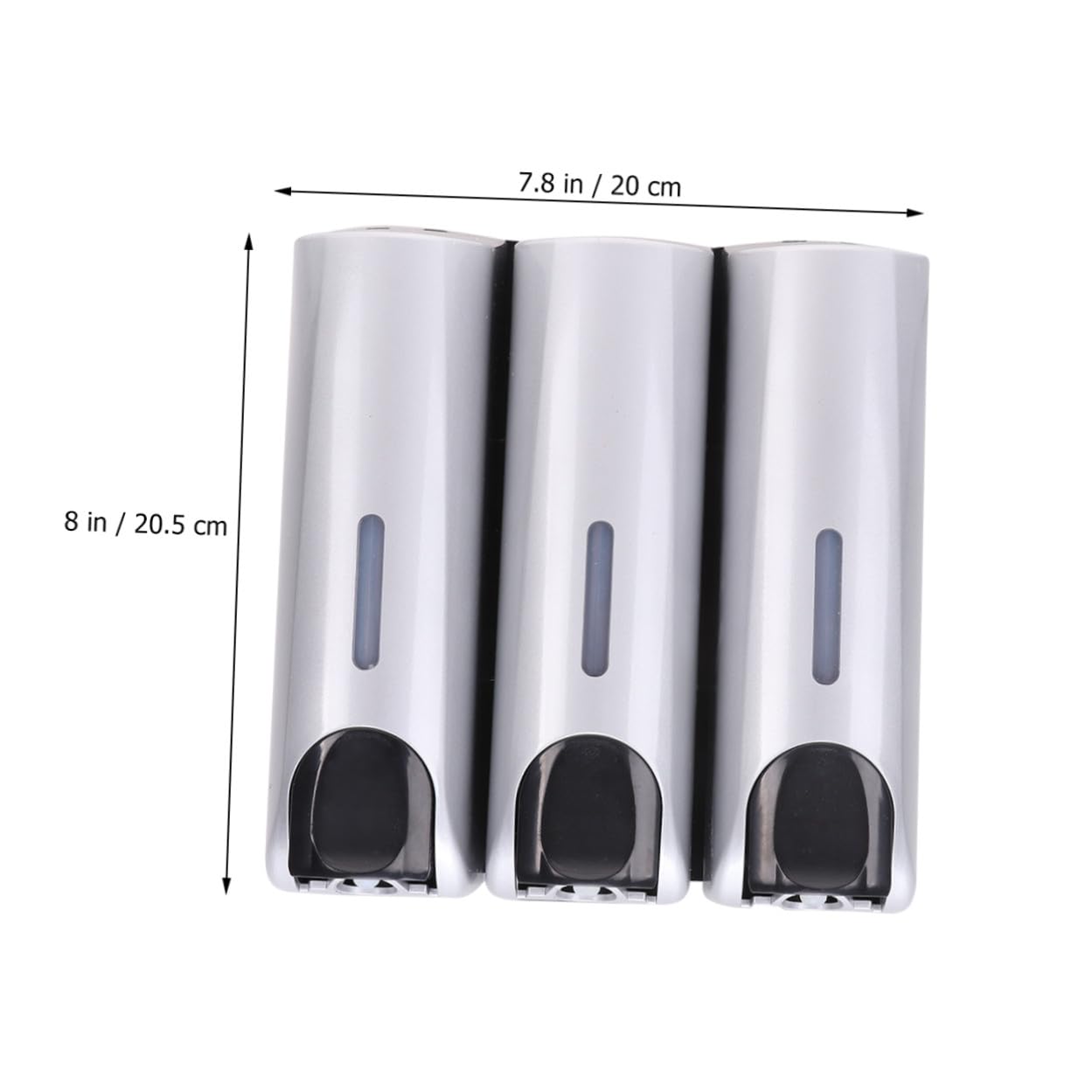 ULTECHNOVO Dispenser da Muro a Tre Scomparti e Facile da Pulire per Uso Domestico Leggero in Metallo e Contenitore Liquido Argento per Bagno e Doccia