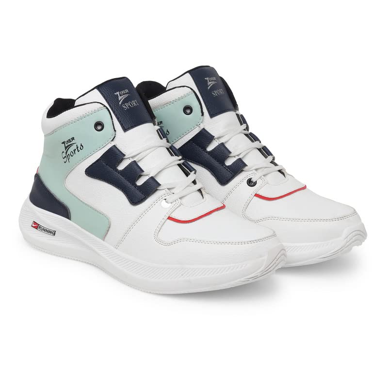 Zixer - Adult Achiever- Latest 2023 Stylish Casual Sneaker, Lace-up Lightweight with Extra Cushion Shoes for Running, Walking, Gym Shoes for Mens & Boys Green (B0BST6SJH4) Amazon Price History, Amazon Price Tracker