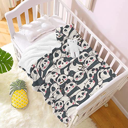 Lingqiang Panda Gift Blanket for Baby Girls Cute Soft Cartoon Plush Flannel Lovers - Image 4