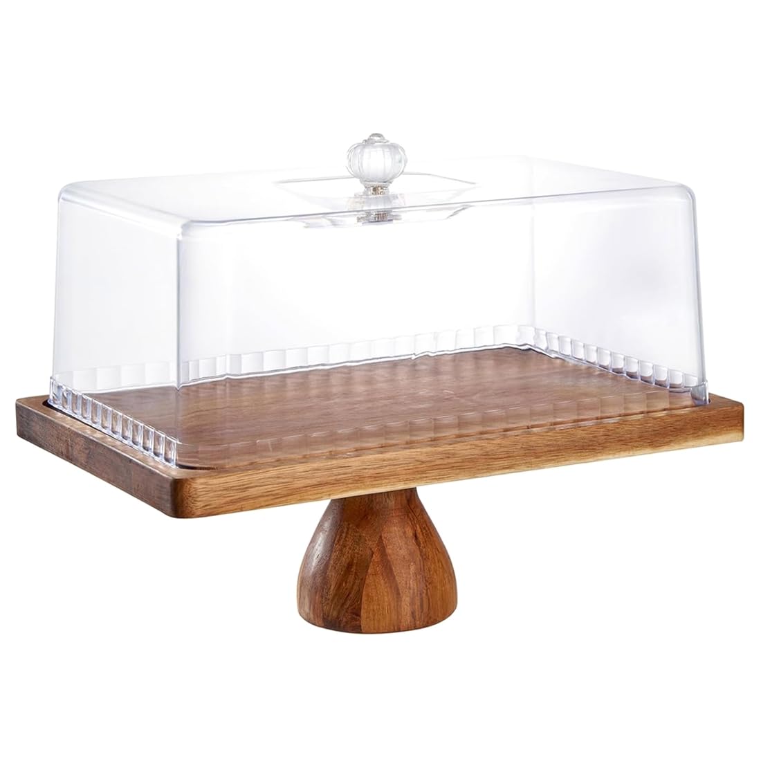 UDSKNV[KSL Cake Stand with Lid Charcuterie Board for Cheese 2-In-1 Dessert Table Display Set