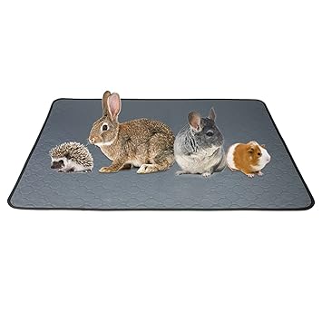 Amakunft Small Animal Fleece Cage Liners, Waterproof Reusable Guinea Pig Pads, Super Absorbent Rabbit Bedding Pad