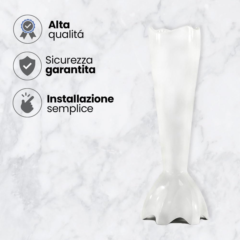 Anakel Home Braccio Frullatore di Ricambio per Braun modello 4191/4192 4 Onde | Riferimento 67050130 | Compatibile con Multiquick 5, Minipimer 5, Multiquick 7 | Colore bianco