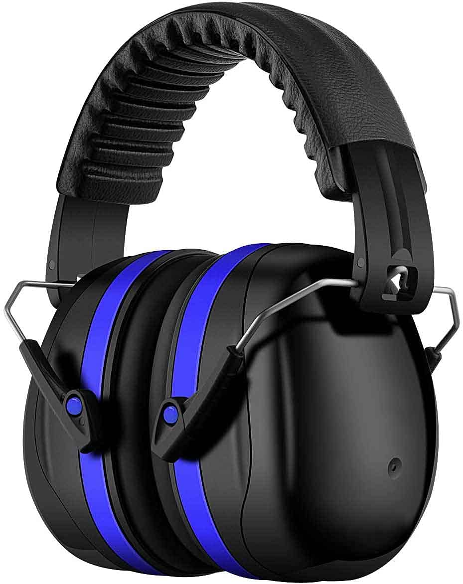 Yankuirui Unisex Kids Blue Ear Protection For Shooting Snr 34Db Safety Ear Defenders Muffs Ear Protectors Provide Hearing Protection (Blue)