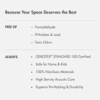 Vista 7 de Large Bulletin Board 48x36- Office Wall Organizer Replace Your Old Cork Boards for Walls for Office Decor -12-Pack Felt Wall Panels to Use in Home