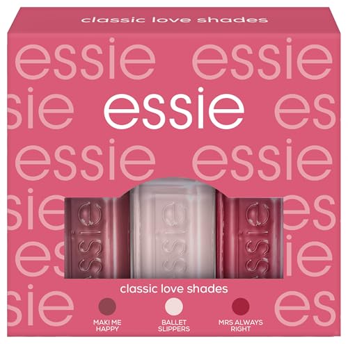 Essie Nagellack-Set classic love shades 3 Mini-Nagellacke für farbintensive Fingernägel