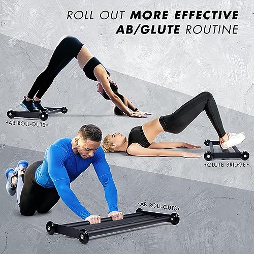Image of Yes4All Glute Ham Glider, Exercise Wheels for Home Gym Fitness, Glute Hamstring, Booty Building, Leg Excerise & Ab Roller for Abs Workout Equipment