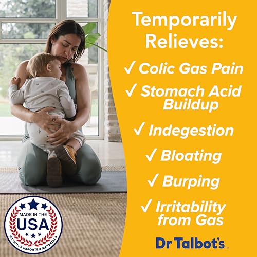 Image of Dr. Talbot's Gas + Colic Relief Liquid Medicine, Naturally Inspired, for Infants, Includes Syringe, Apple Juice Flavor, 4 Fl Oz