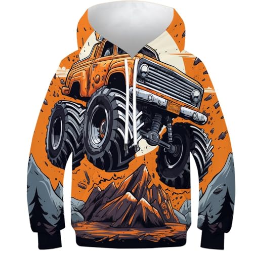 Sweatshirt enfant imprimé 3D Véhicules Hors Route avec poche kangourou