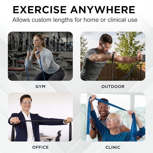 Image of THERABAND Resistance Bands Set, Elastic Bands for Exercise & Physical Therapy, Strength Training for Upper & Lower Body Fitness