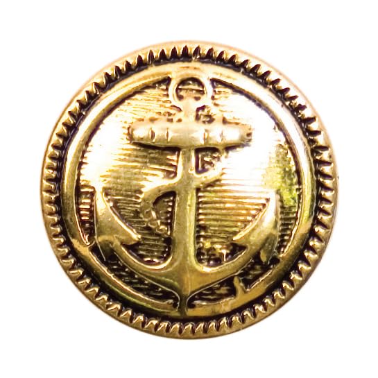 Gold Anchor Metallic Shank Buttons 18mm 10 Pack โ image 1