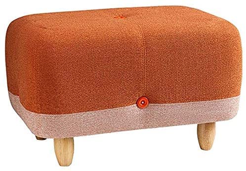 Repose-Pieds Ottoman en Tissu Technologique avec Pieds Stables LUNEZY
