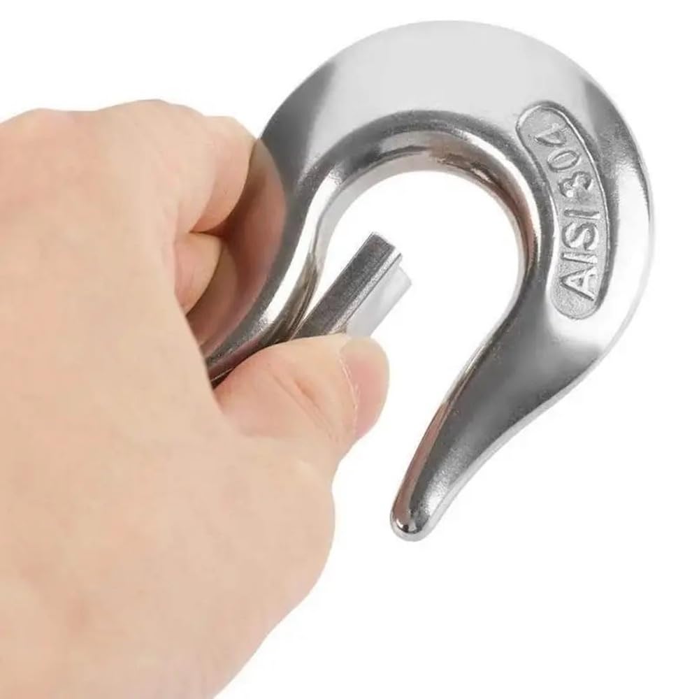Ganci di Sollevamento, Gancio Girevole for paranco a Catena in Acciaio Inossidabile 304 Marino, Gancio for carico, a Scatto(1T)