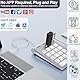 Cbcuyle Ziffernblock mit USB A/USB C, Multifunktionstasten Nummernblock mit 3 zusätzlichen USB 2.0-Anschlüssen, 18 Tasten, 15° ergonomische Numeric keypad für Laptops, Notebook und Desktops