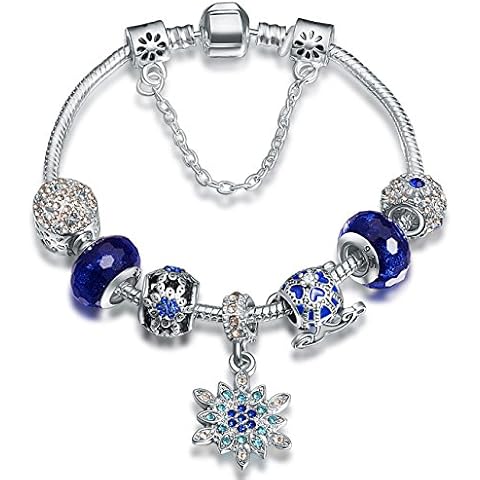 ATE Charm Pulsera Abalorios Azul Cover