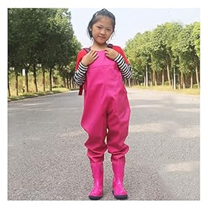 Waders Outdoor Steltlopers Voor Kinderen, Kleuterschool Strand Camping Water Spelen Kleding, PVC+gebreide Stof, Voor Jongens En Meisjes (Color : Pink, Size : L/1 piece)