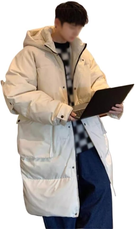 VIDI Loose Port Wind Large Size Coat Light Down Jacket Male Long Winter Thick To Keep Warm