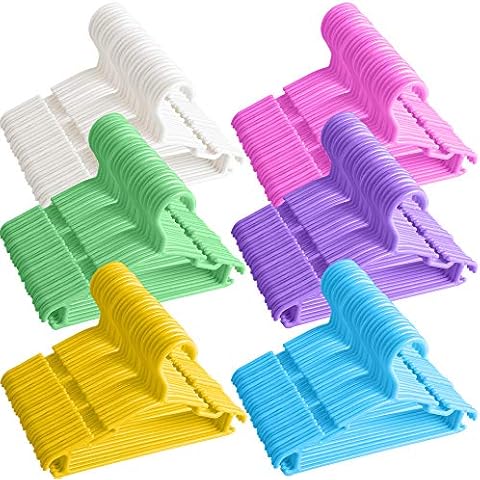 GoodtoU Baby Hangers Kids Hangers 100 Pack Childrens Hangers Child Hangers Plastic Toddler Infant Nursery Hangers Small Baby Clothes Hangers for Closet Cover