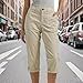 Capris For Women With Pockets,Cargo Capris For Women 2026 Summer Casual Beige Plus Size High Waisted Button Loose Travel Hiking Capri Cropped Pants With Pockets,XL