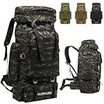 JUPPLIES Mochila Tactica Militar 80L – Oxford 600D...: IMPERMEABILIDAD TOTAL - La mochila militar impermeable 80L está fabricada en Oxford 600D con certificación IPX5, lo que garantiza resistencia frente a lluvia intensa y humedad. ¿Se mojará mi equipo en un día de tormenta? No, su diseño 100% impermeabl...