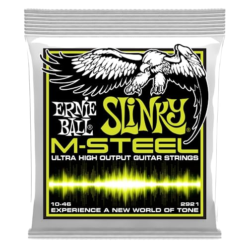 Ernie Ball P02921 Regular Slinky M-Steel struny do gitary elektrycznej, grubość 10-46