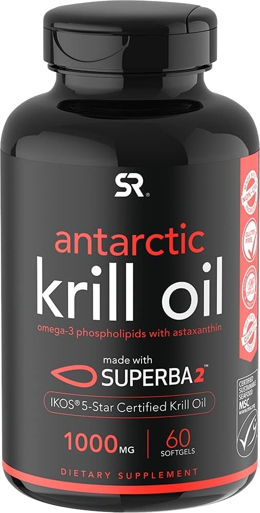 Sports Research Krill Oil Supplement with EPA & DHA Omega 3