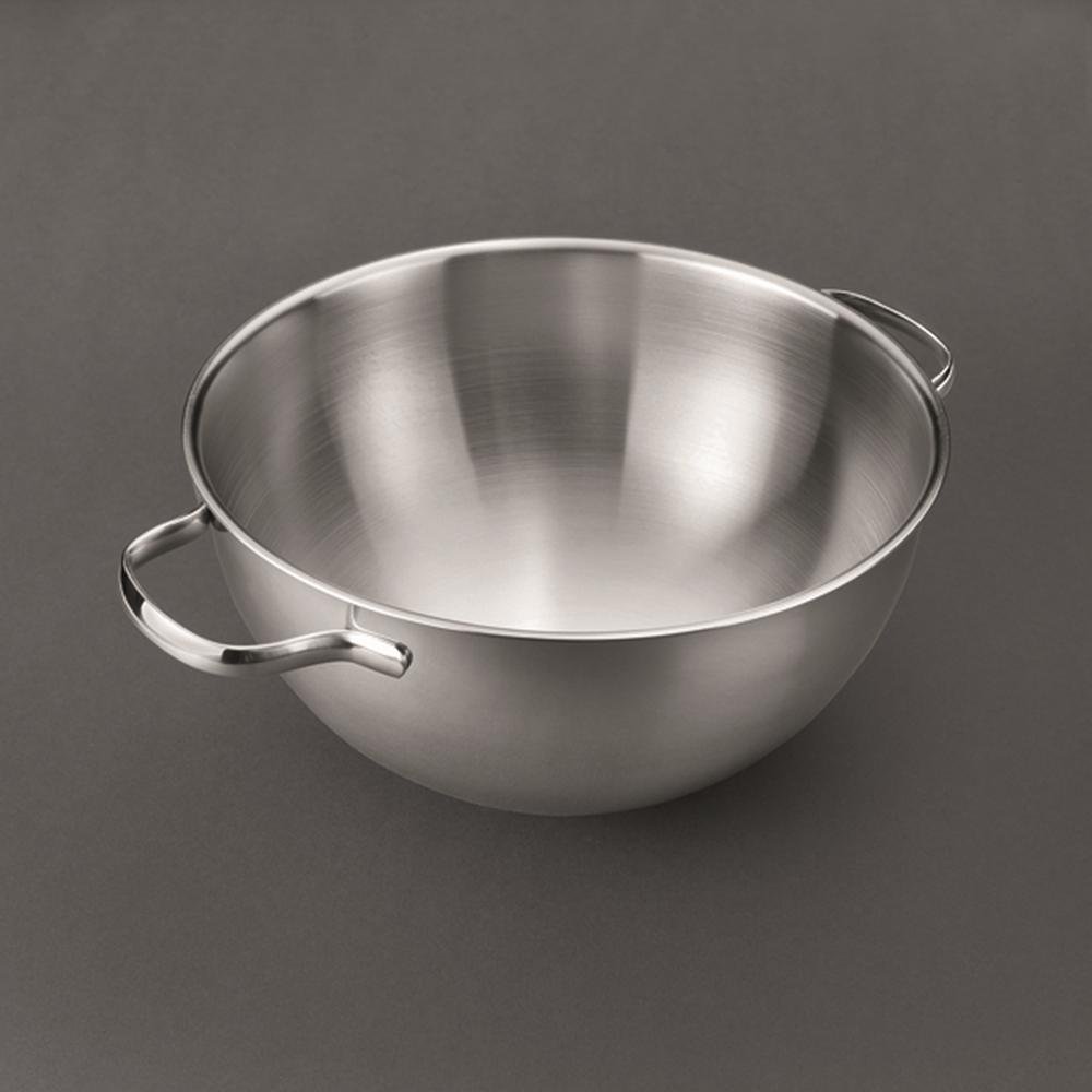 Kelomat, 1853-248, Schneeschüssel 22, PORTIONIEREN/RÜHREN, Edelstahl, Länge 25 cm, Durchmesser 23.5 cm, Höhe 13 cm, silber, Rührschüssel