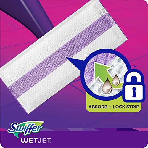 Image of Swiffer WetJet Hardwood Floor Cleaner, Spray Mop Pad Refill, Multi Surface, 12 Count (Packaging May Vary)