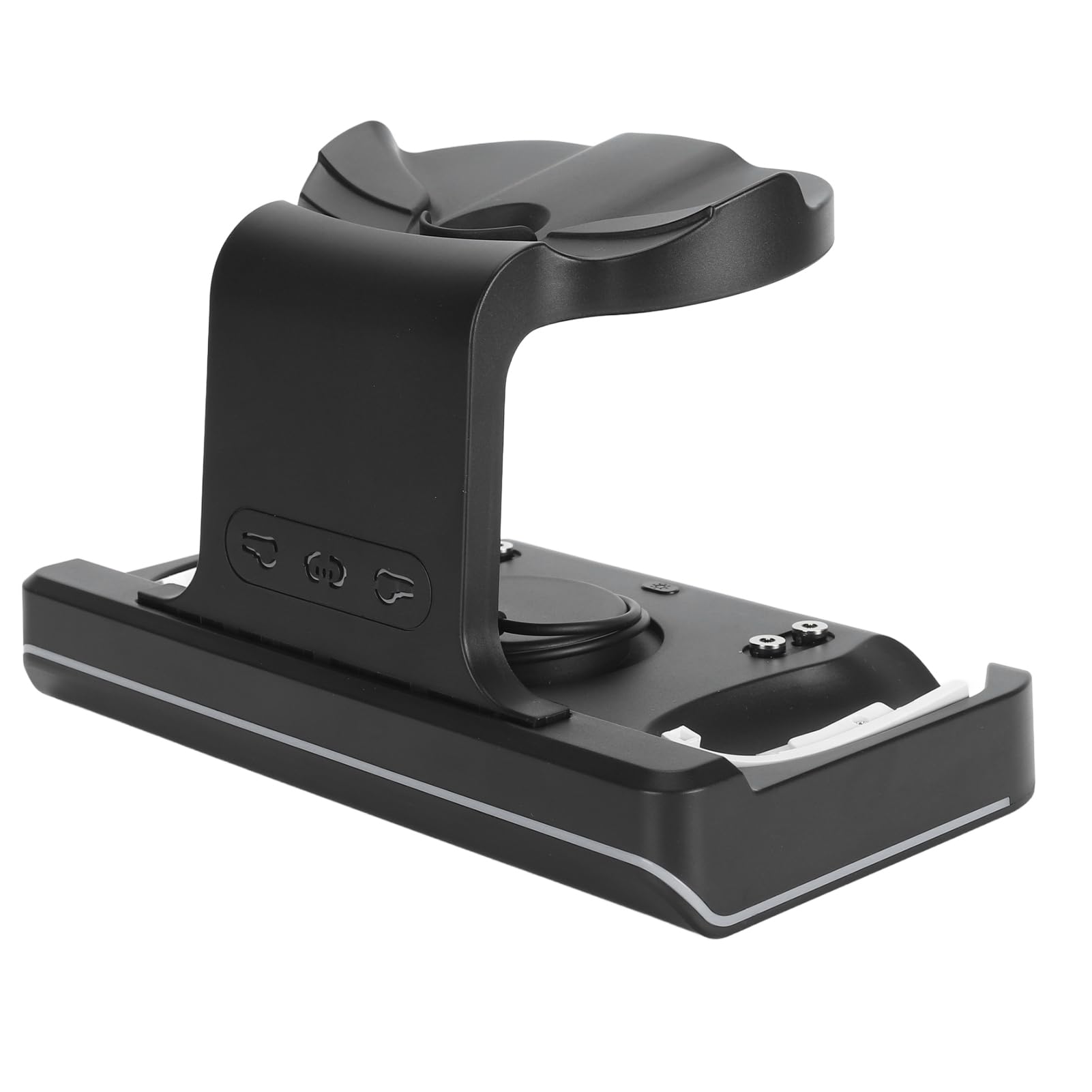 VR Ladestation, USB C -Diskussionsraum Salvaling 2x1800 MAH VR Controller Atmanare von Charching Dock Light RGB Safe Zum Betrachten (Schwarz)