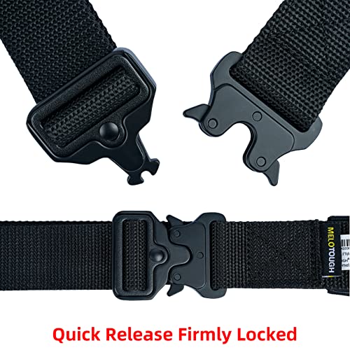 MELOTOUGH Cinto de ferramentas com fivela de liberação rápida resistente, Preto, 1.5 inch
