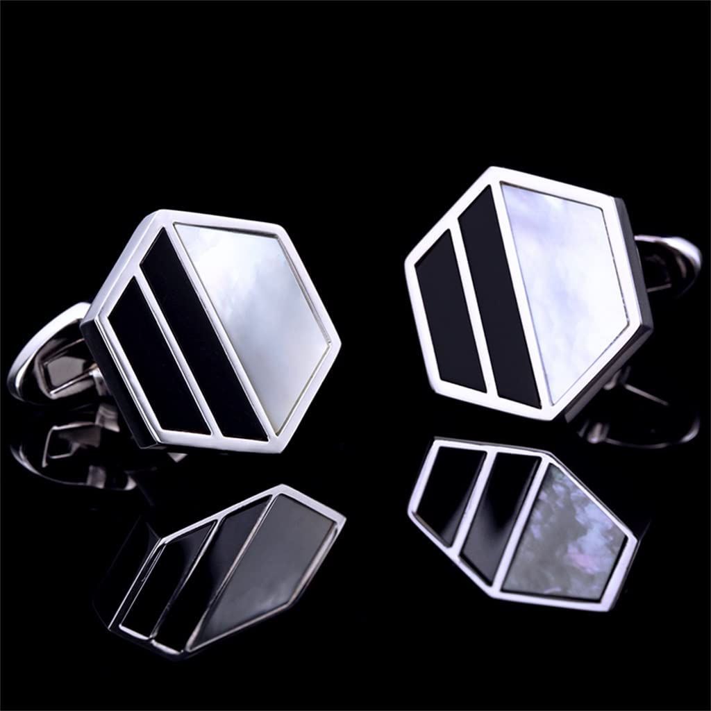 Camisas Gemelos De Hombre Gemelos Negros Botones Concha De Metal Boda Novio Invitado