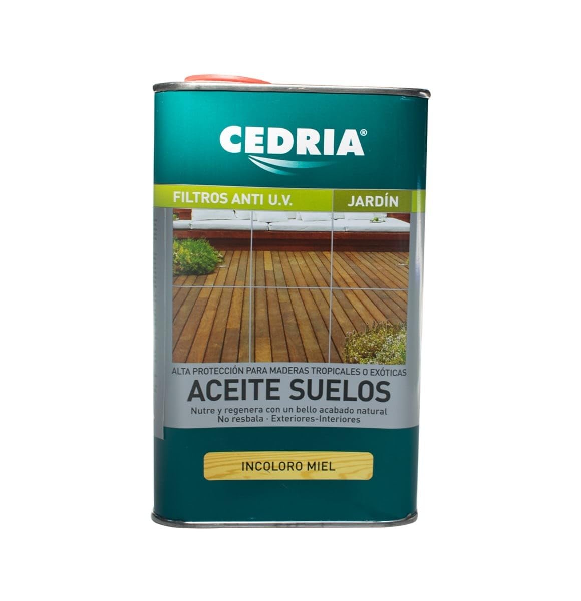Aceite Suelos de Madera Cedria Incoloro Miel 4 litros